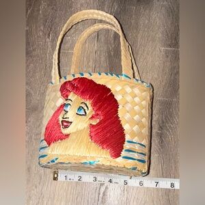 A and A Hidden Treasures, Vintage Bahamian Handmade Little Mermaid Ariel Tote